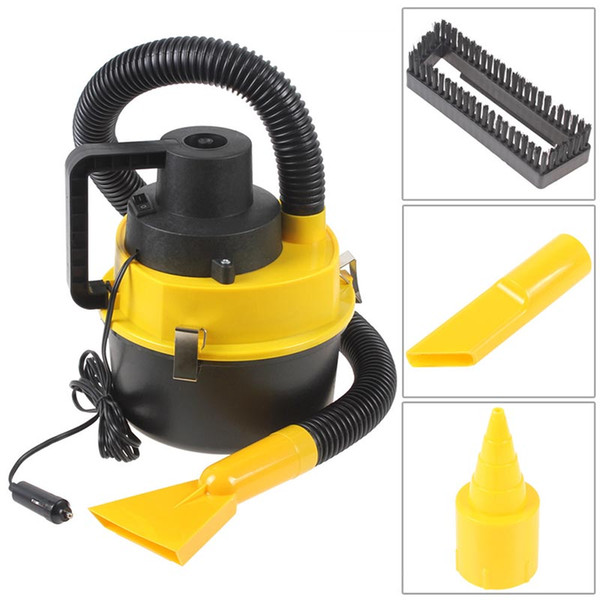 Wholesale-2016 Portable 12V Wet Dry Aspirador De Po Dual-Use Auto Car Dust Vacuum Cleaner with Brush /Crevice /Nozzle Head Vacuum Cleaner