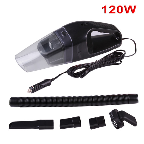 Hot Portable Car Vacuum Cleaner 120W 12V Handheld Mini Super Suction Wet And Dry Dual Use Vaccum Cleaner For Car 3 Colors
