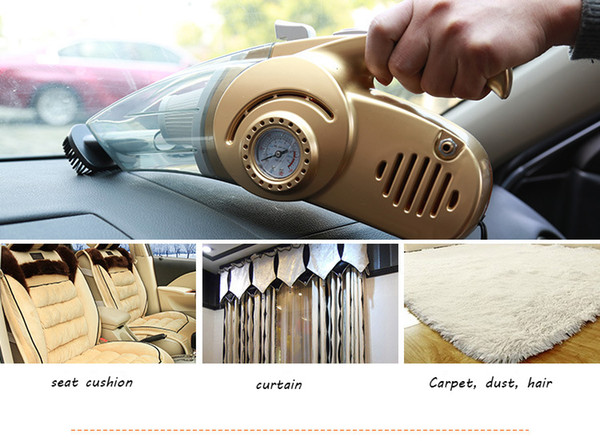 car light Inflator clean Hot multi-functional four in one more car parts wet and dry small car vacuum cleaner inflatable pump carpet clean