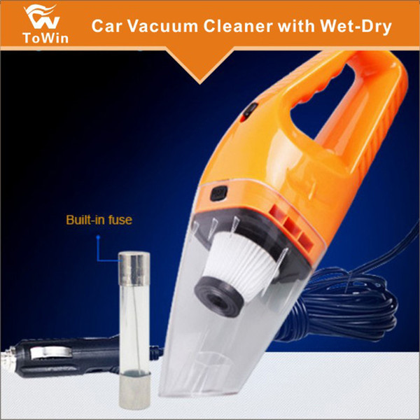 Handheld Car Vacuum Cleaner Auto Interior Wet Dry Cleaner with Cigarette Lighter Plug Power Cord Powerful Suction Cleaner Car Quick Cleaning