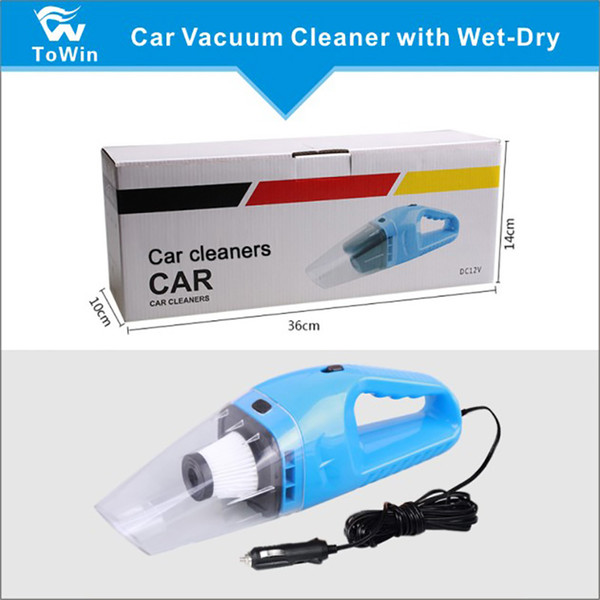 Upgraded Handheld Car Vacuum Cleaner with Cigarette Lighter Plug Power Cord Powerful Suction Car Wet Dry Vacuum Cleaner Car Quick Cleaning