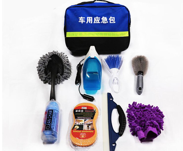 Car wash tool long handle telescopic pure cotton soft hair cleaning mop special mop car wash suit combination