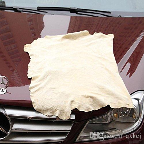 New arrival Car Drying Cleaning Towel Natural Genuine Leather Chamois Shammy Sponge cloth Sheepskin Absorbent Towel Car Washing two pieces