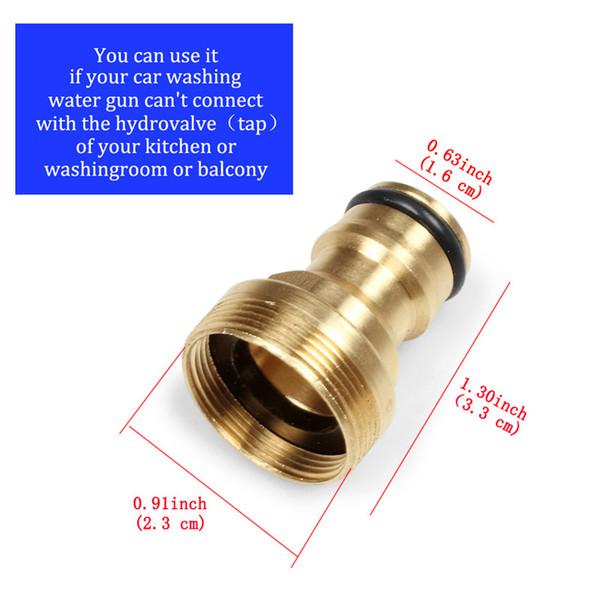 Car Washing Water Gun Adapter Connectors Copper Constructed Durable Adapter High Quality