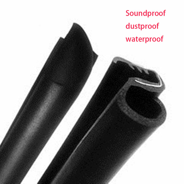 2 PCS Car Sound Insulation Rubber Sealing Strip For B Pillar Noise Windproof Door Seal Strip Car Styling Front Rear Door Edge