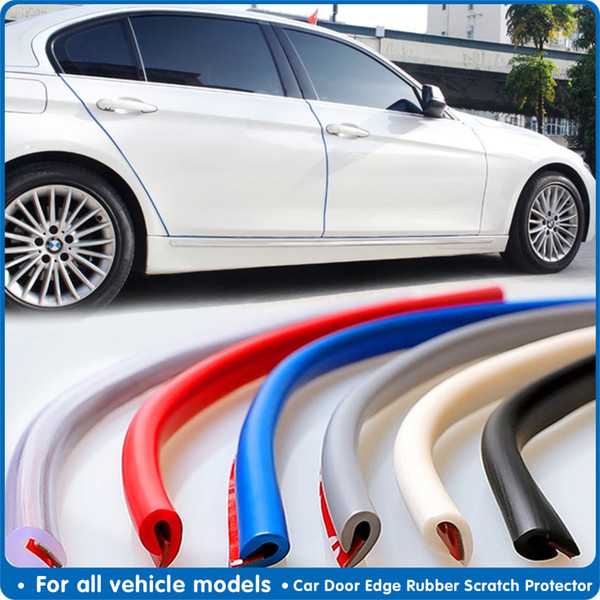 5m Car Door Protection Rubber Strip Car Door Protector Moldings Side Anti-rub Protection From Scratches Car-styling