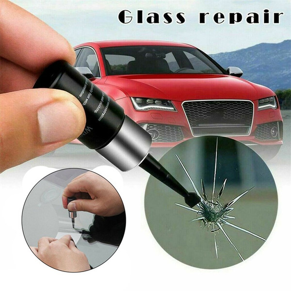 Car Auto Glass Repair Tool Windscreen Glass Scratch Crack Restore-2 Bottles Of Repair Solution+Blade+5 Pieces Of Curing Film