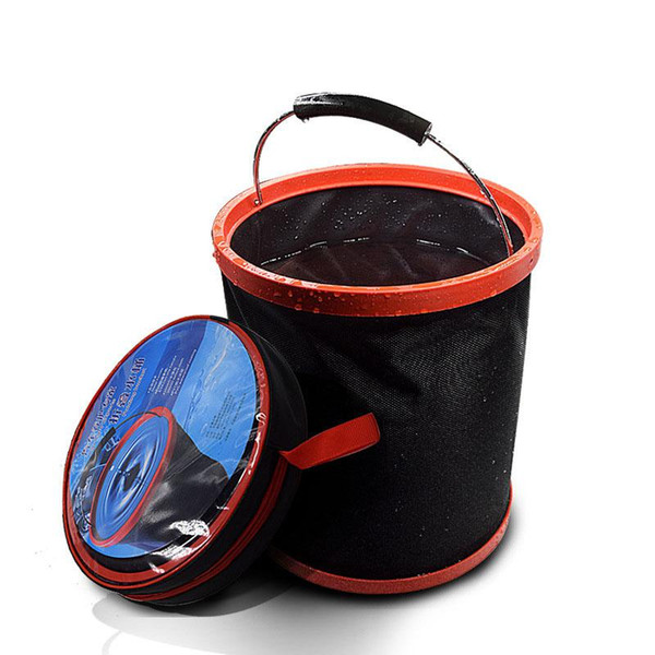 wholesale 12L Portable Large-Capacity Outdoor Camping Fishing Folding 12L folding bucket Water Bucket Car Storage Tool r30