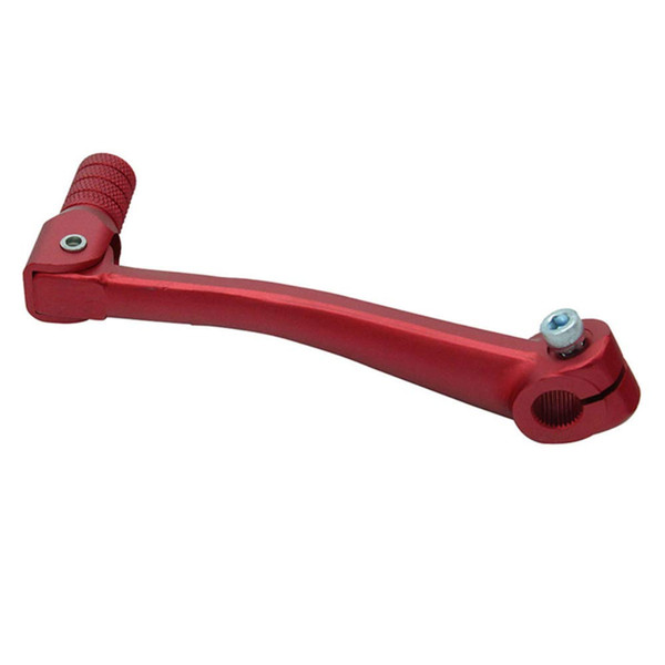 Red Aluminum CNC Folding Gear Shifter Shift Lever For Anti-fall Motorcycle ATV Dirt Pit Bikes Stability Modification Accessories Universal