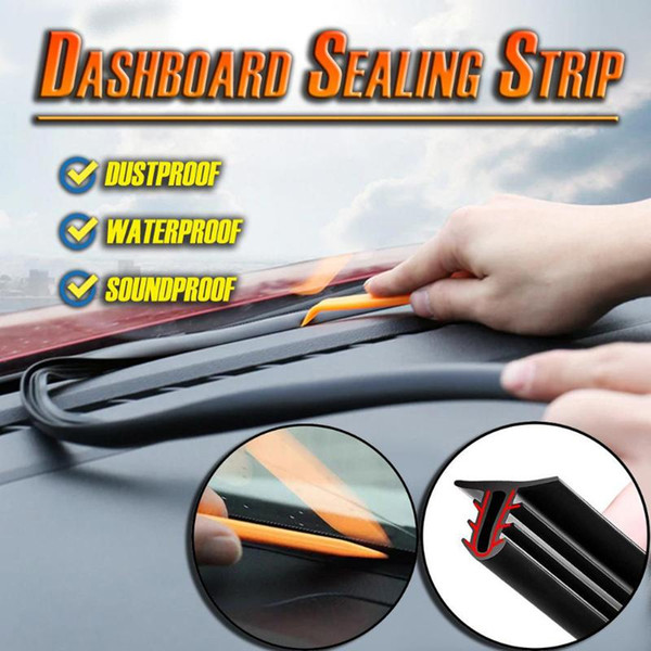 1.6M Car Dashboard Sealing Strip Weatherstrip Rubber Seals Sound Insulation Sealing Interior Car Styling Accessories #LR20