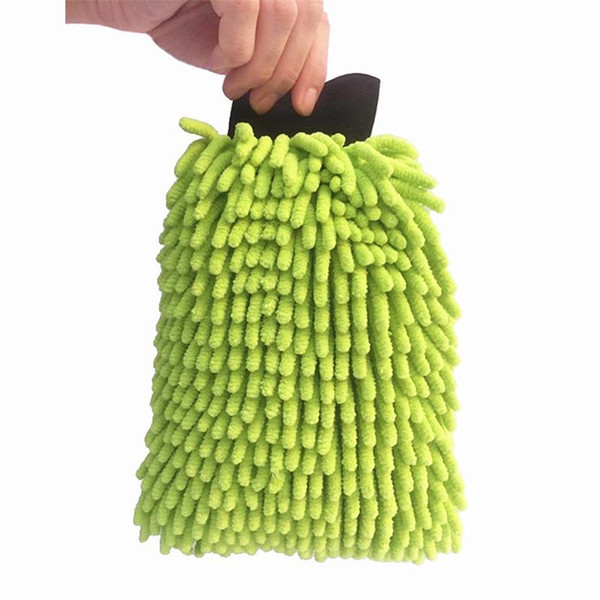 Wholesale- Double Side 28x20cm Large High Density Microfiber Chenille Glove Dusting Glove For Car Wash,Kitchen,Bathroom Cleaning