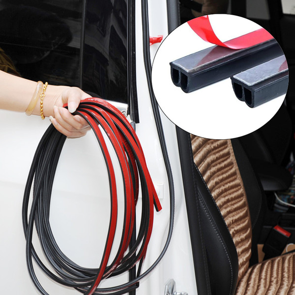 1M Car Door Seal Strips Sticker B Shape Weatherstrip Rubber Seals Sound Insulation Sealing Automobiles Interior Accessories