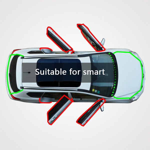 For smart/fortwo/forfour car door modification and installation of soundproof and dustproof wind rubber sealing strip