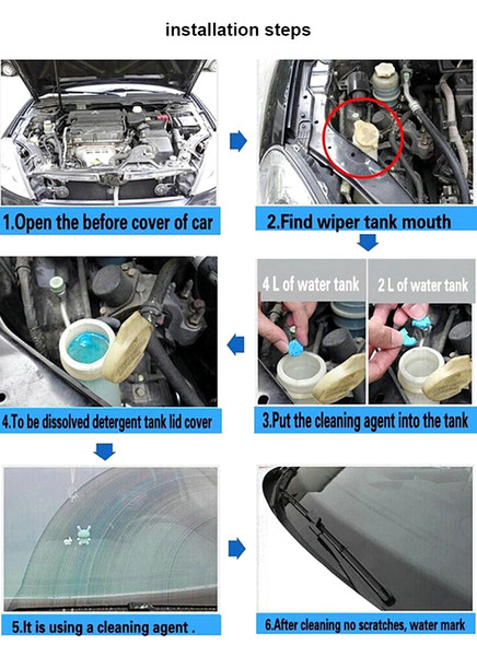 6pcs/pack Car Windshield Cleaning Car Accessories Glass Solid Wiper Fine Seminoma Wiper Car Auto Window Cleaning