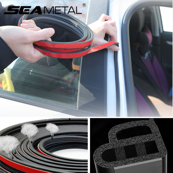 L Type Car Seal Strips Double Layer Door Sealing Sticker Noise Insulation Car Door Strips Weatherstrip Waterproof Accessories