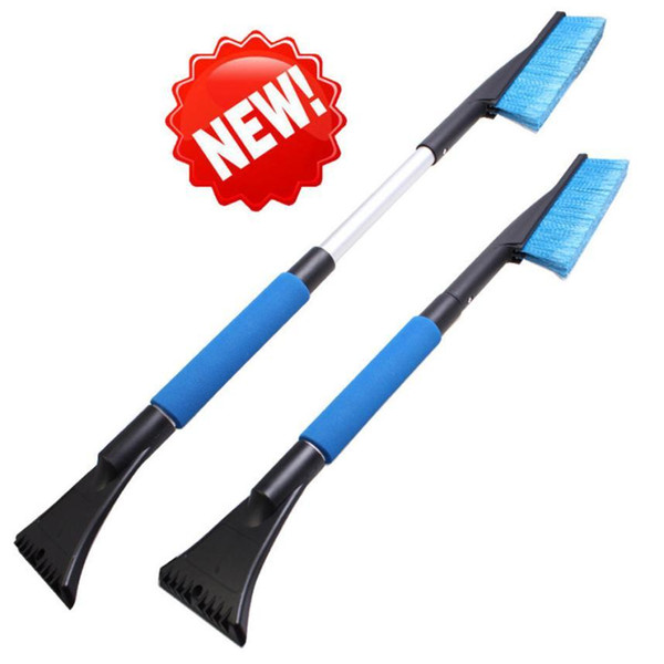 Wholesale- 70-85cm Car vehicle Snow Ice Scraper Winter Car Clean Snow Brush Shovel Removal Brush Winter Top Quality ABS Car-Styling Nov 19