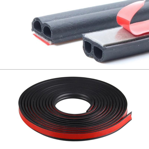 2/3/4/5/8m B Shape Car Door Seal Strip Sticker Sealing Sound Insulation Weatherstrip Rubber Auto Interior Accessories