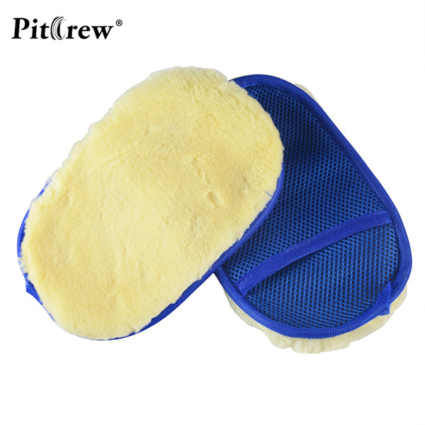 Wholesale- 2016 New Arrival Car Washer Wool Glove Car Cleaning Brush for Motorcycle Wax Polishing Washer Sponge Car Care Cleaning