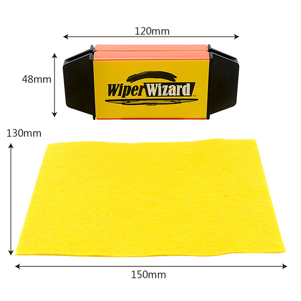 Car-Styling Wiper Cleaning Brush Car Windshield Wiper Wizard Blade Restorer with 5pcs Wizard Wipes Van Windscreen Cleaner