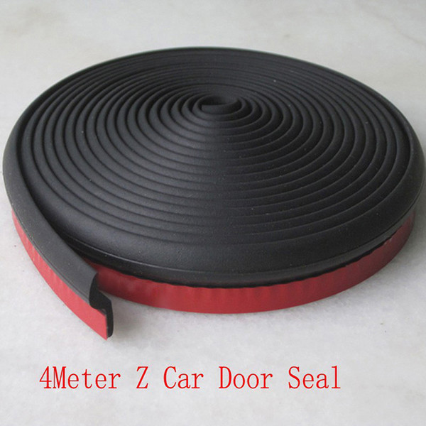 4 Meter Car Door Seal Strips Sticker Z Shape Waterproof Dustproof Sound Insulation Auto Rubber Seals Car Interior Accessories