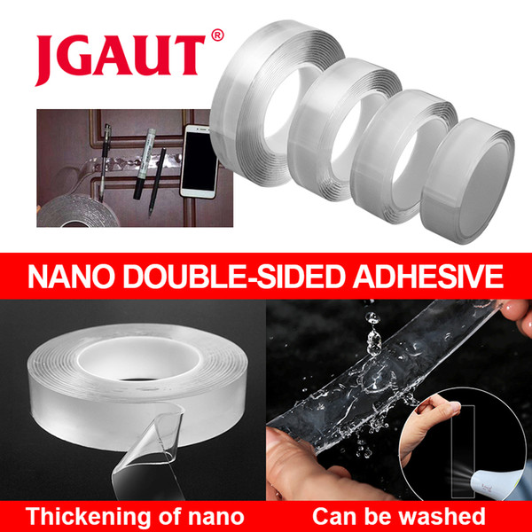 JGAUT Double-sided tape 3CM Width 1mm Thick Transparent Seamless nano-tape Washable Reusable No Traces Adhesive Sticker
