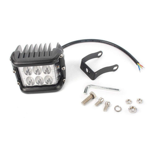 2X 4'' 45W Alloy Side Shooter LED Work Light Pods Combo Beam Driving Strobe Lamp White Amber Motorcycles Boat