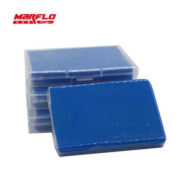 Marflo 5pcs/lot Magic Clay Bar Fine 100g with PP box Super Car Cleaning Detailing Care Wash Before Wax Applicator Brilliatech