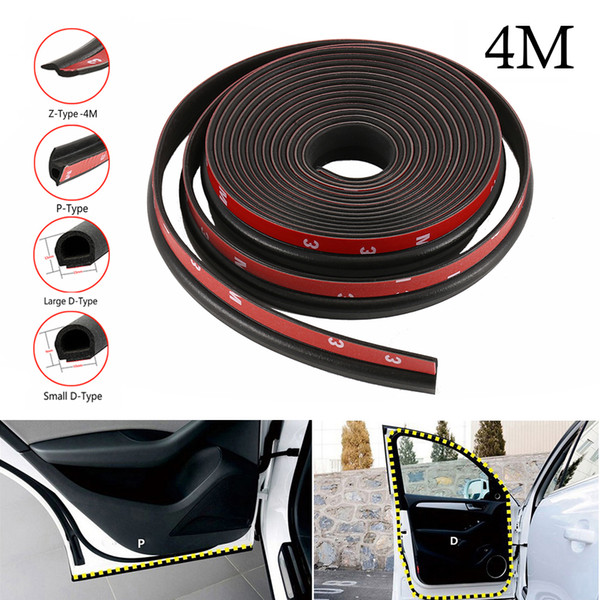 4m Length Big D Small D Z Shape P B Type Trunk Car Seal Strip Edge Door Trim Weatherstrip Rubber Sealing Strip Sound Insulation