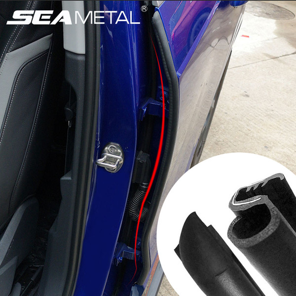 2pcs Car Door Seal Strip Rubber Car Door Side Sealing Weatherstrip For Waterproof Noise Insulation Sealant Auto Protection