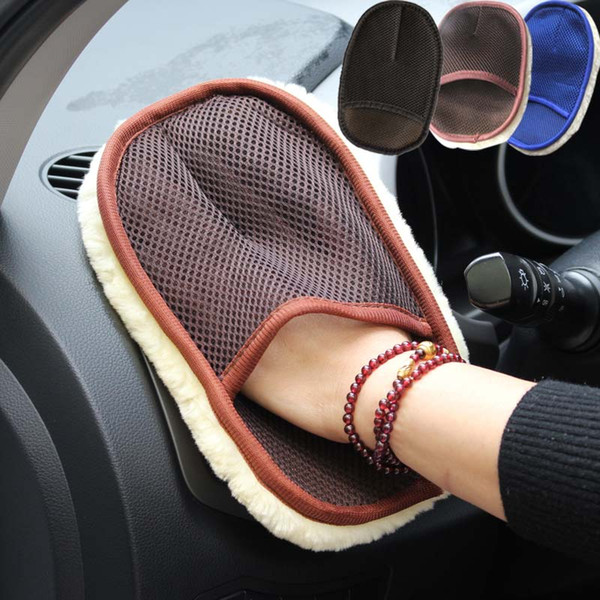 2X Car Styling Wool Soft Car Washing Gloves Cleaning Brush Motorcycle Washer Care Products