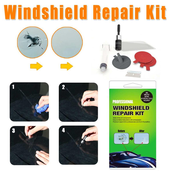 1SET Windshield Repair Agent Automotive Front Windshield Crack Repair Fluid Sucker Automotive Glass
