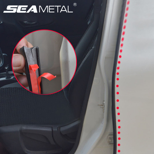 Rubber Car Door Seal Strip Universal Auto Doors Sealing Sticker Interior Noise Insulation Weatherstrip Protective Adhesives Seal