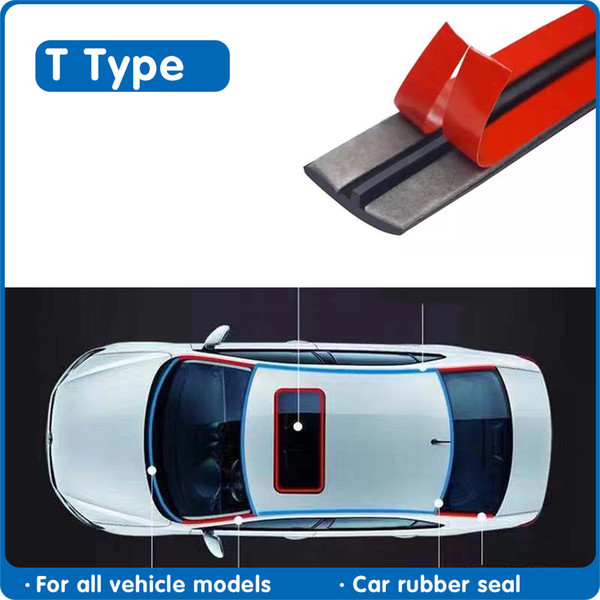 Car Rubber Strip Edge Sealing Strips Auto Roof Windshield Sealant Protector Seal Strip Sound Insulation Window Seals For Auto