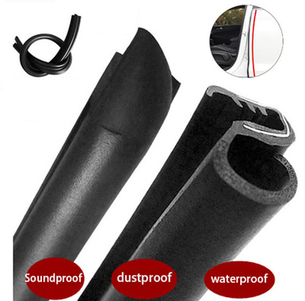 2Pcs/Lot Car Door Sealing Strip For B Pillar Noise Windproof Rubber Sound Insulation Rubber Seal Strip Car Styling