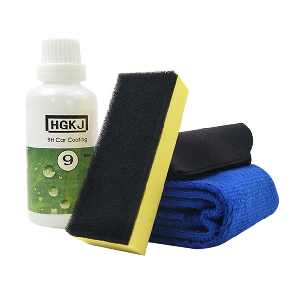 HGKJ-9 9H Car Coating Paint Protecter Waterproof Rainproof Nano Hydrophobic Film Car Maintenance with Glasses Cloth Sponge Towel