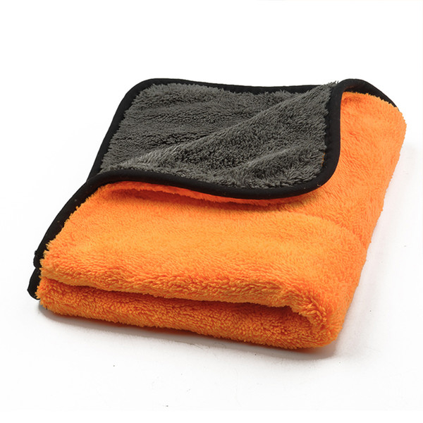 Wholesale- 45cmx38cm Super Thick Plush Microfiber Car Cleaning Cloths Car Care Microfibre Wax Polishing Detailing Towels