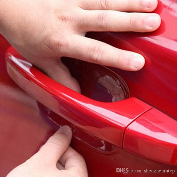 4Pcs Car Styling Stickers Car Door Handle Scratch Protector Film Protective Sticker Vinyl For Cars Cruze Opel Mazda Peugeot