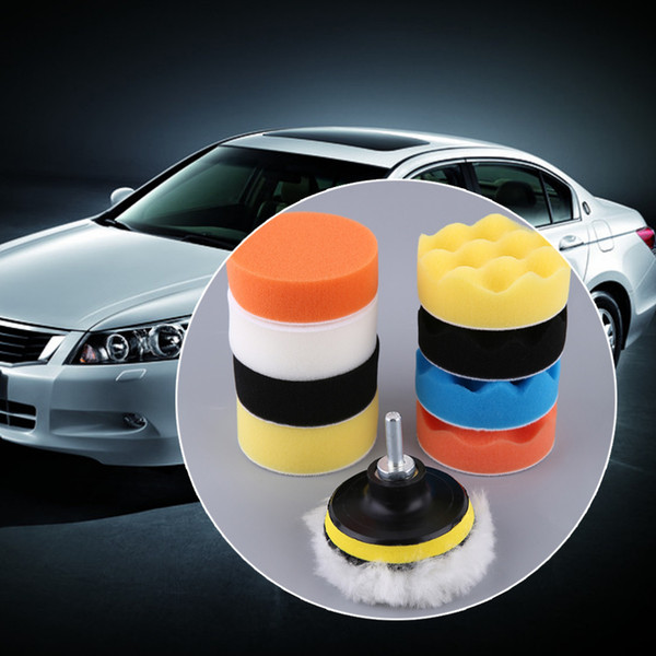 Drop Shipping 3/4/5 Inch 11pcs/set Automobile Car Polishing Pad Set Vehicle Cleaning Washing Polish Sponge Wheel