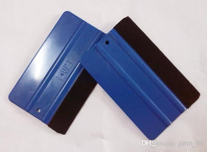 Car vinyl Film wrapping tools Blue Scraper squeegee with felt edge size 12.5*7.8cm 500pcs DHL free shipping