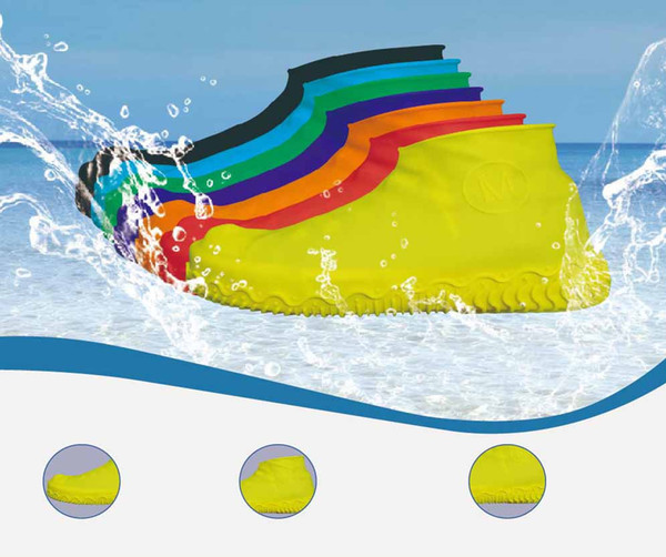 Silicone Anti-Skid Rain Shoes Boots Waterproof Raincoat Cover Water Playing Shoes Overshoes Anti-slip Beach Raining socks