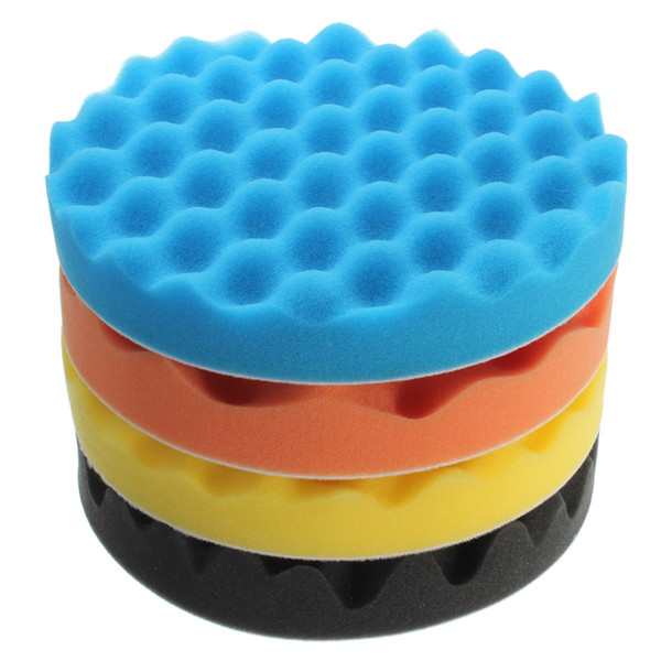 Wholesale- 4Pcs/Set 3 4 5 6 7 Inch Buffing Polishing Sponge Pad Kiit For Car Auto Polisher