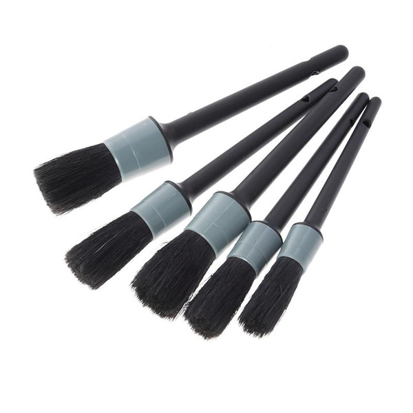 5-in-1 Versatile Durable Scratch-free Car Cleaning Brush Set Auto Detail Brush for Air Vent Interior Exterior Wheels Rims