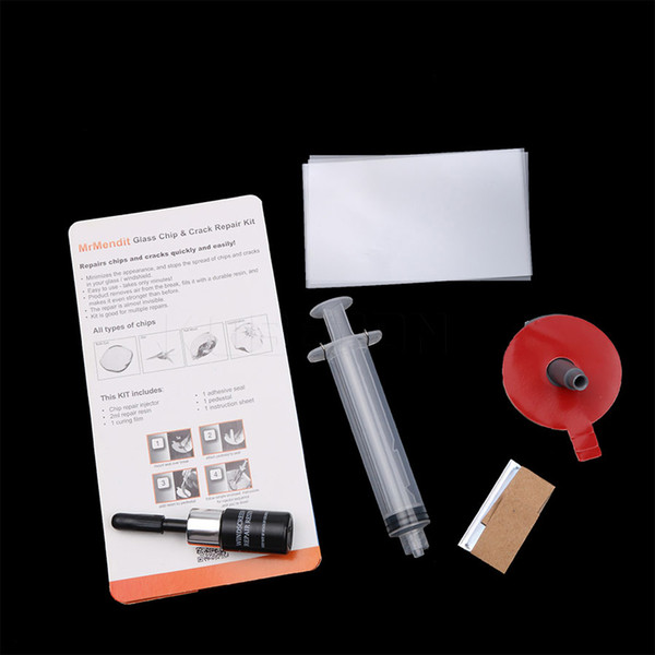 Hot DIY Car Windshield Repair Kit tools Auto Glass Windscreen repair set Give Door Handle Protective Decorative Stickers