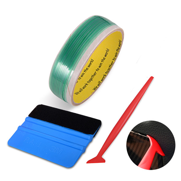 New 5M Vinyl Carbon Film Knifeless Tape Car Wrapping Squeegee Set Window Tint Tool Motorcycle Car Wrap Exterior Accessories