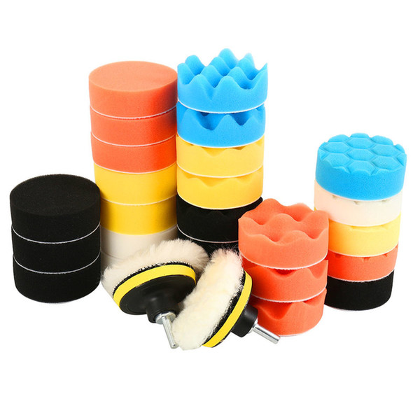 New 3/5 Inch Polishing Pad Kit for Car Sponge Foam Woolen Polish Pads Drill for Cars Polisher Maintenance Tools 16 PCS