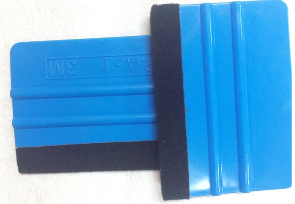 10*7.3CM Car Blue PVC Vinyl Film Wrapping Tools Window Mobile Phone Stickers Decals Paste Snow Shovel Scraper Wrapping Film Accessory Kits