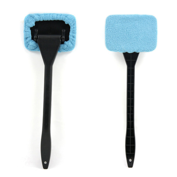 Wholesale- Microfiber Long Handle Window Cleaner Car Wash Brush Dust Car Care Windshield Shine Cloth Handy Car Cleaning Brush ME3L