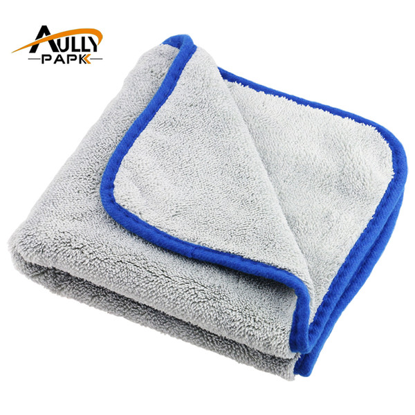 Wholesale- 40cmx40cm 800gsm Super Thick Plush Microfiber Car Cleaning Cloths Car Care Microfibre Wax Polishing Detailing Towels