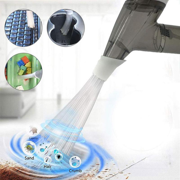 Car Vacuum Cleaner Handheld Car Air Conditioning Vent Blinds Cleaning Brush Vacuum Cleaner Dirt Remover Tools