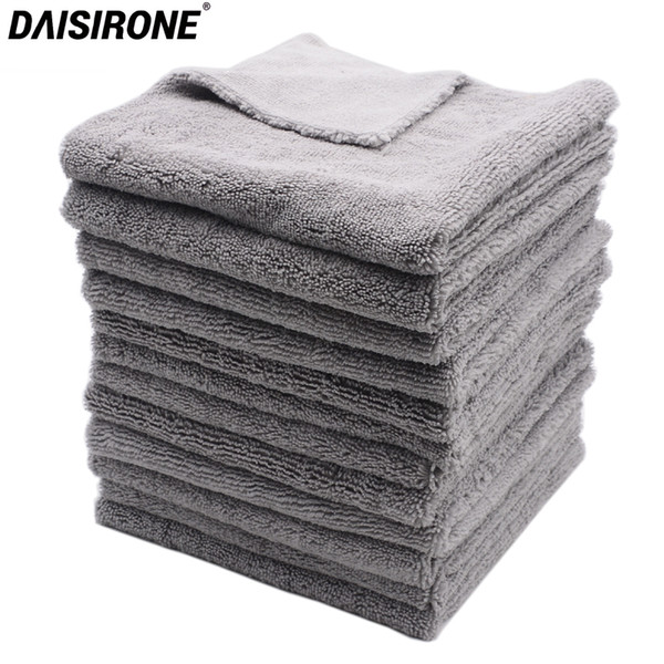 12PCS 40x40cm Super Thick Plush Edgeless Microfiber Towels Car Care Cleaning Cloths Microfibre Wax Polishing Detailing Drying
